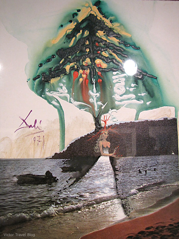 Painting in the Salvador Dali Theatre-Museum, Figueres, Catalonia, Spain.