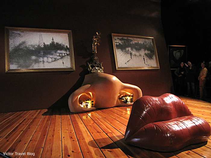 The Mae West installation in the Salvador Dali Theatre-Museum, Figueres, Catalonia, Spain.