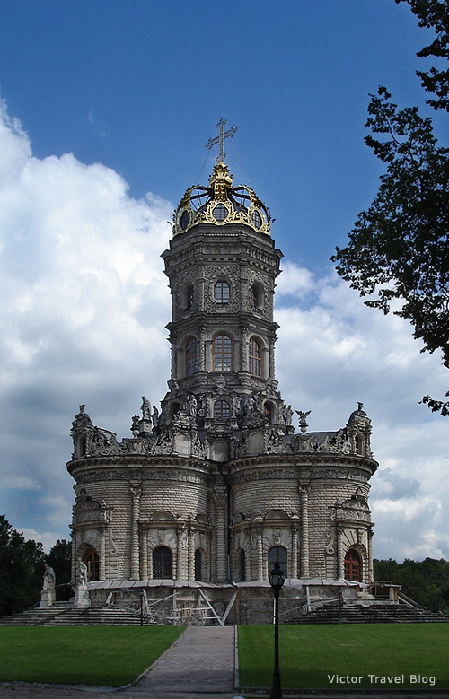 Baroque Church of the Sign of Our Lady, Dubrovitsy, Russia.