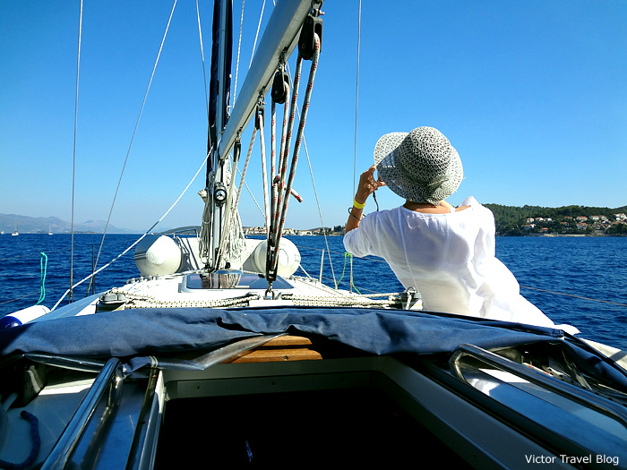 Sailing in Croatia.