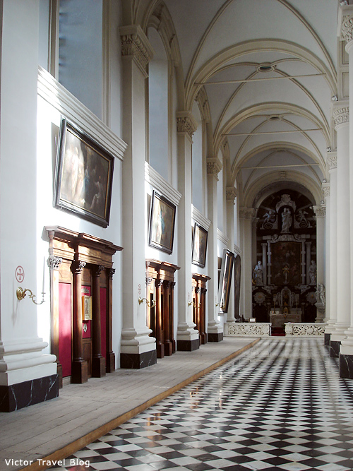 Inside of the St. Walburga Church. Bruges, Belgium.