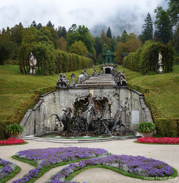 Neptune Fountain, Linderhof, Bavaria, Germany.