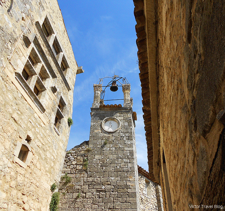 The bell tower of Lacoste, Provence, France.